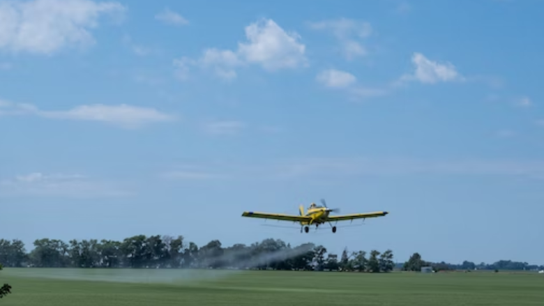 pesticide crop spray plane