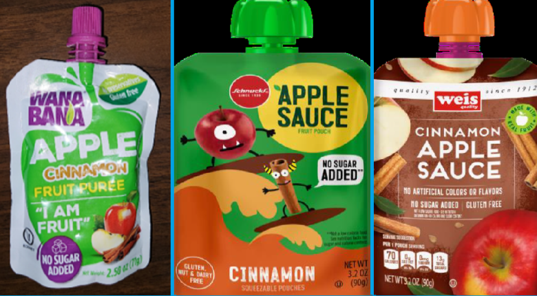 recalled fruit puree pouches contaminated with lead