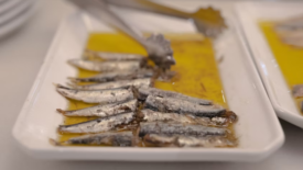 sardines in oil on a plate