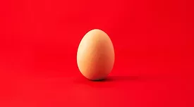 single egg red bacxkground