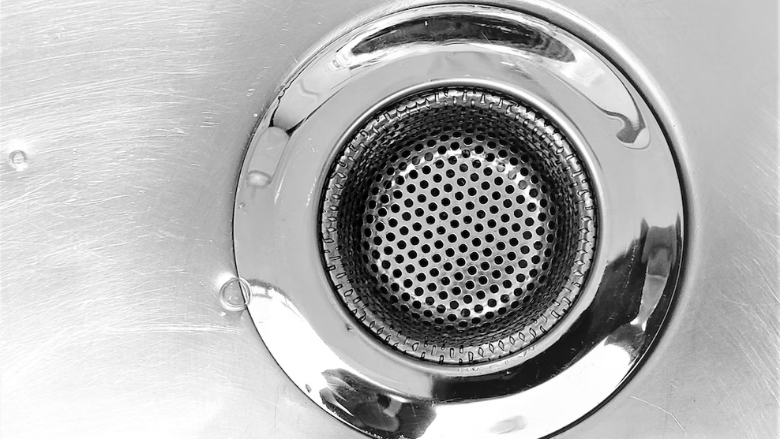 sink drain close-up