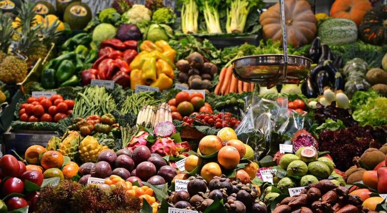 wide variety of produce for sale at a spanish market