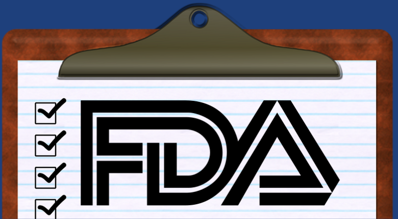 FDA logo on a checklist clipboard