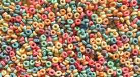 colorful fruity ring cereal