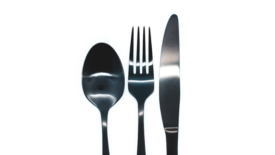 cutlery against white background
