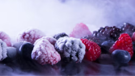 frosty frozen mixed berries