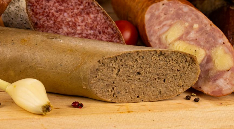 meat pate next to sausages