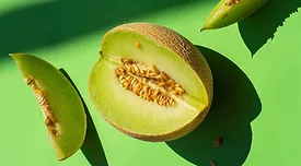 sliced honeydew galia melon