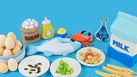 3d art of major food allergens