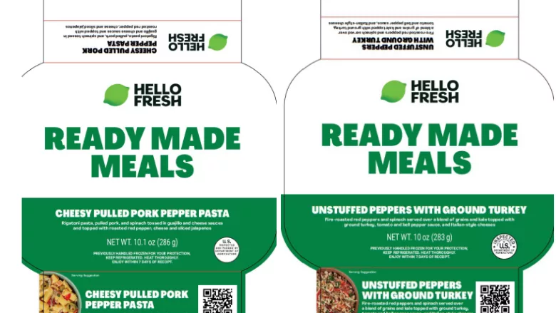 HelloFresh Ready Made Meals recall