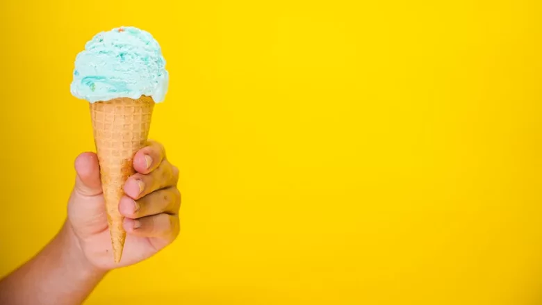 blue ice cream