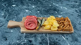 charcuterie processed meat fish snacks