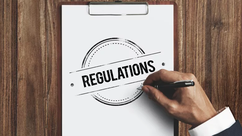 clipboard that says regulations