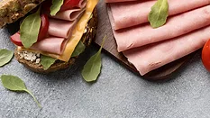 deli meat slices by itself and on sandwich