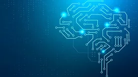 digital art of brain made of circuits representing machine learning AI concept