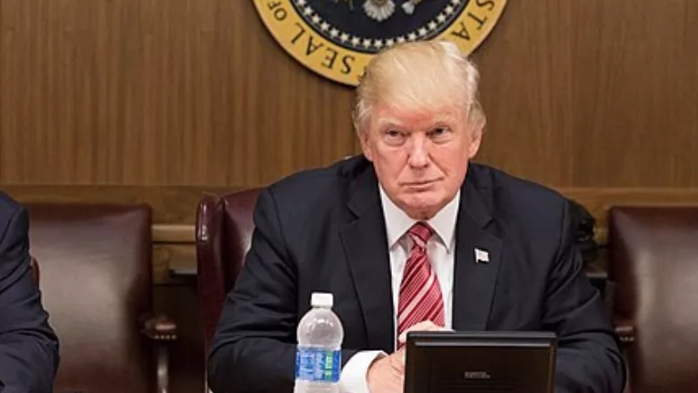 donald trump at conference table