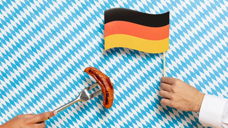 german flag and sausage