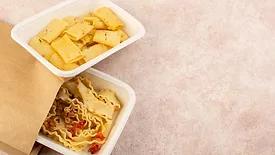 pasta in takeout containers