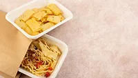pasta in takeout containers