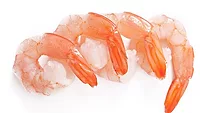 pink shrimp white background