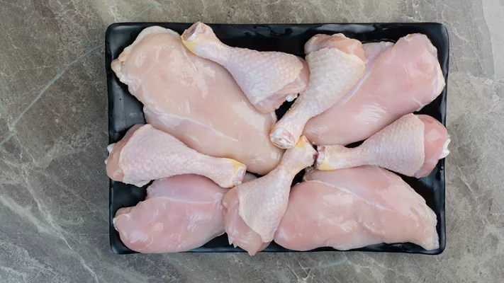 raw chicken parts