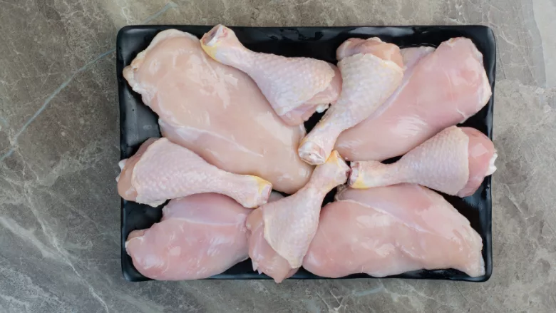raw chicken parts