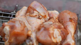 raw chicken wings with seasoning