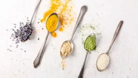spoonfuls of food ingredients