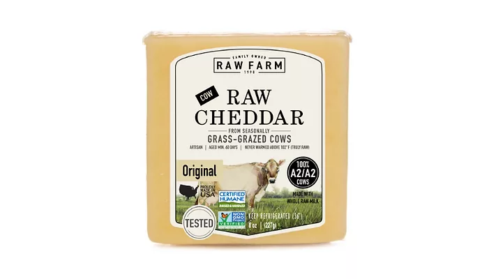 RAW FARM-brand raw cheddar cheese product
