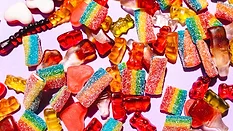 assorted colorful candy gummies