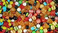 assorted colorful hard candies