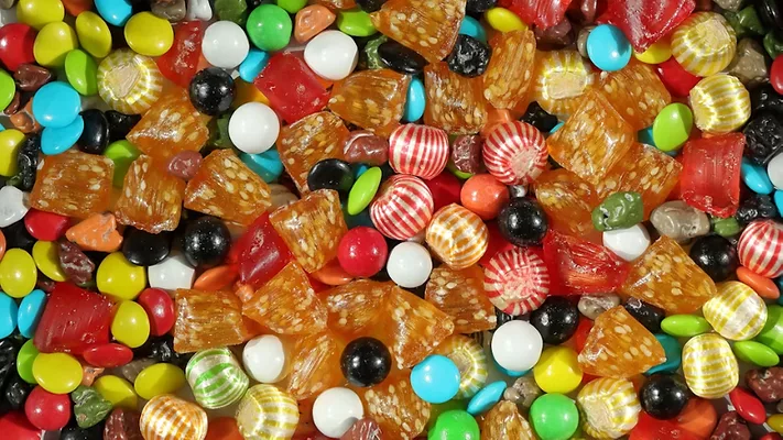 assorted colorful hard candies