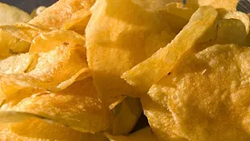 close-up shot of potato chips