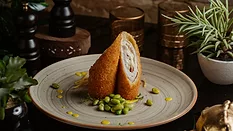 chicken cordon bleu with fancy presentation