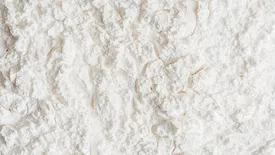 fine white powder like dried milk