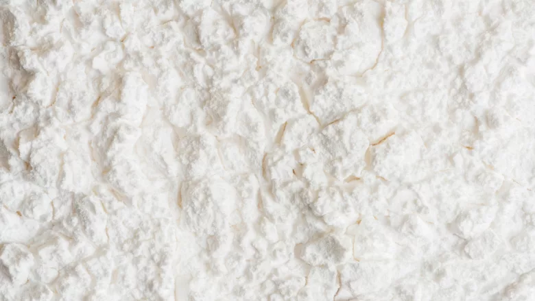 fine white powder like dried milk