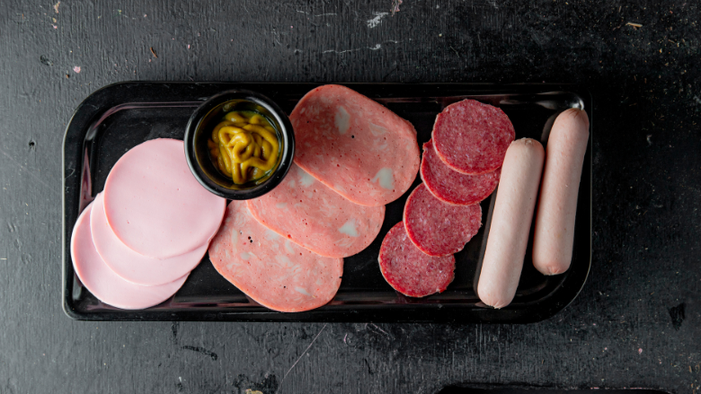 plate of RTE deli meats and sausages