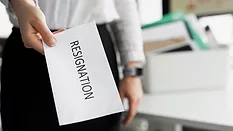 handing in resignation letter