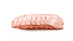 slices of cured pork or bacon