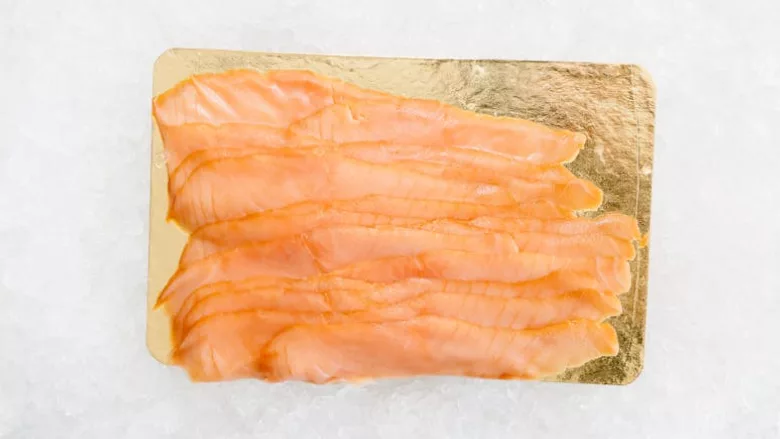 smoked salmon on ice