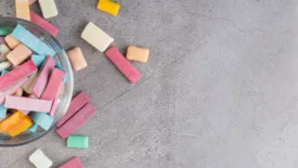 assorted chewing gum pieces