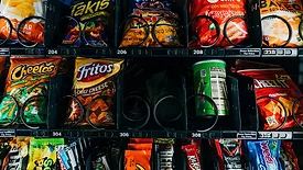 vending machine filled with chips and candy