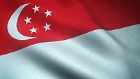 waving texturized singapore flag
