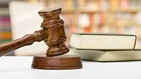 court gavel and books