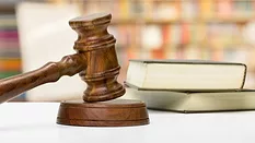 court gavel and books