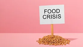 sign that says food crisis