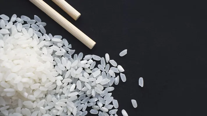 Rice and chopsticks