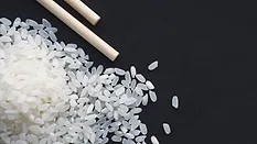 Rice and chopsticks