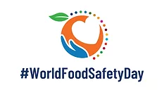 world food safety day logo and hashtag