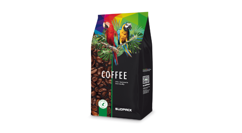 coffee bag printed with sudpack spq colors